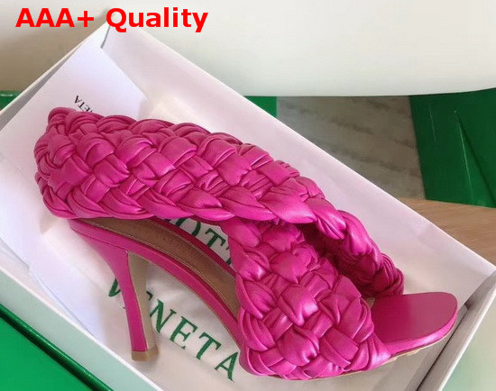 BV Board Sandals in Rose Nappa Leather Replica
