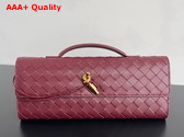Bottega Veneta Andiamo Clutch in Barolo Intrecciato Leather Replica