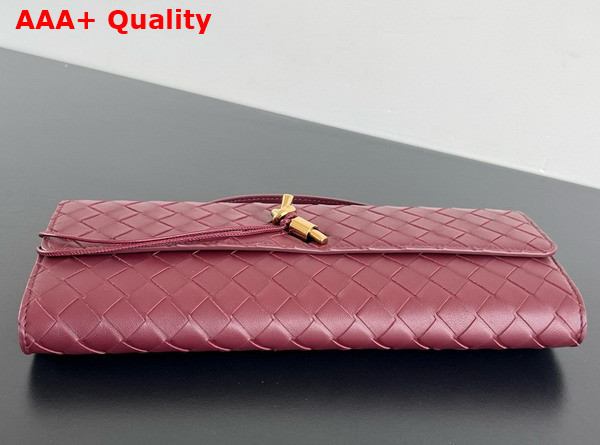 Bottega Veneta Andiamo Clutch in Barolo Intrecciato Leather Replica