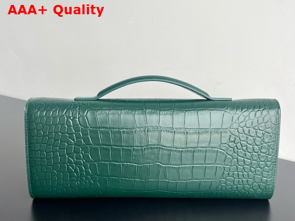 Bottega Veneta Andiamo Clutch in Emerald Green Alligator Leather Replica