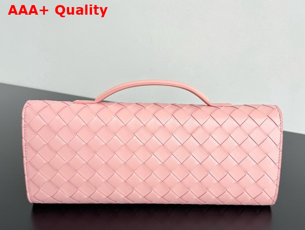 Bottega Veneta Andiamo Clutch in Rose Intrecciato Leather Replica
