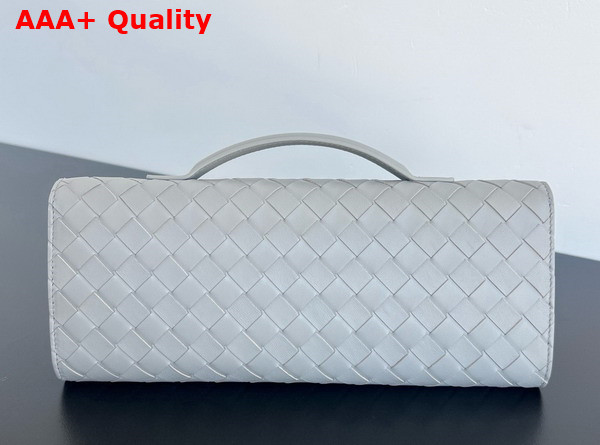 Bottega Veneta Andiamo Clutch in Sterling Intrecciato Leather Replica