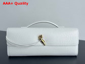 Bottega Veneta Andiamo Clutch in White Alligator Leather Replica