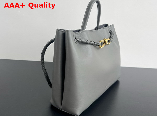 Bottega Veneta Andiamo Top Handle Bag in Silky Calf Leather Lapilli Travertine Replica