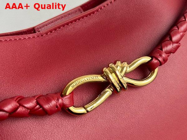 Bottega Veneta Andiamo Top Handle Bag in Silky Calf Leather Rosewood Space Replica
