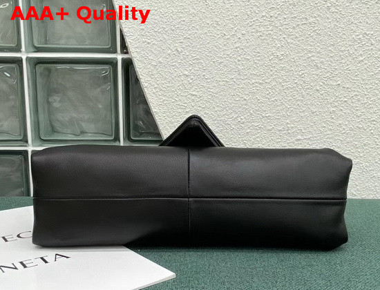 Bottega Veneta Angular Clutch Bag with Triangular Fold Lambskin Black Replica