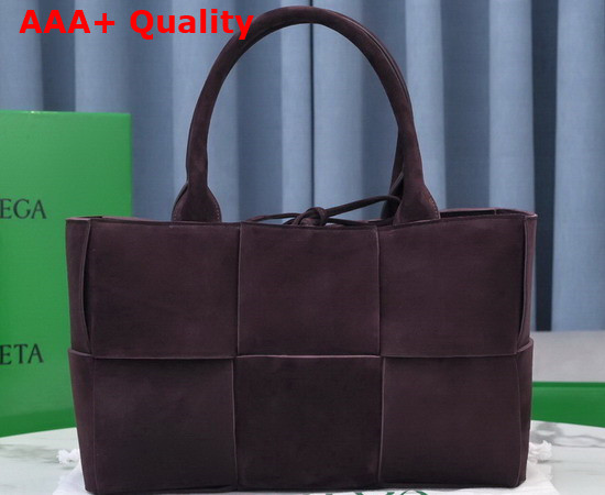 Bottega Veneta Arco Tote in Grape Suede Calfskin Replica