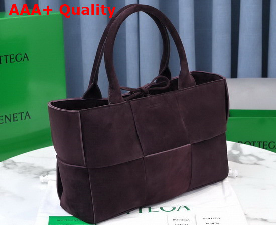 Bottega Veneta Arco Tote in Grape Suede Calfskin Replica