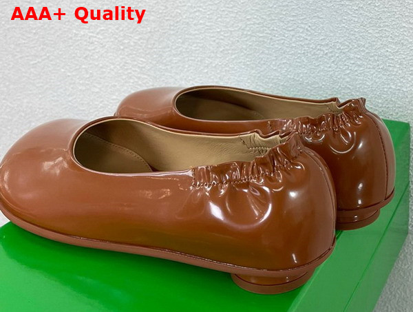 Bottega Veneta Atomic Ballerina Flat in Brown Sugar Leather Replica