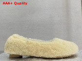 Bottega Veneta Atomic Flat in Beige Shearling Replica