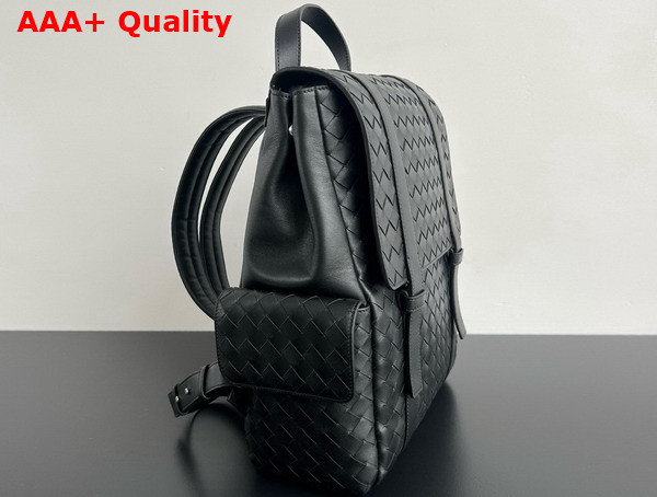 Bottega Veneta Back To School Backpack in Black Intrecciato Leather 805971 Replica