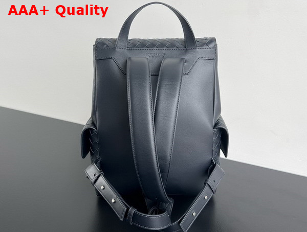 Bottega Veneta Back To School Backpack in Navy Blue Intrecciato Leather 805971 Replica