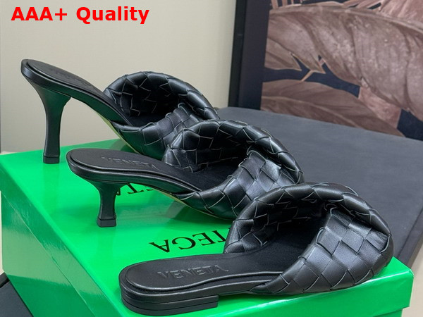 Bottega Veneta Blink Flat Mule Black Intrecciato Leather Replica