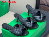Bottega Veneta Blink Flat Mule Black Intrecciato Leather Replica