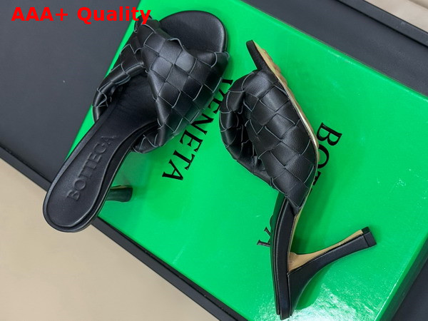 Bottega Veneta Blink Flat Mule Black Intrecciato Leather Replica