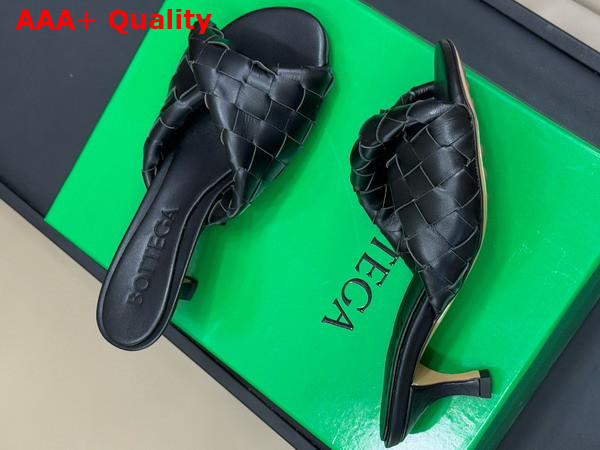 Bottega Veneta Blink Flat Mule Black Intrecciato Leather Replica