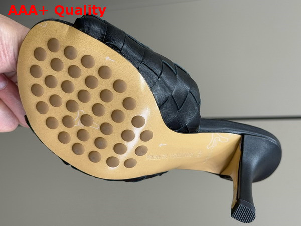 Bottega Veneta Blink Flat Mule Black Intrecciato Leather Replica