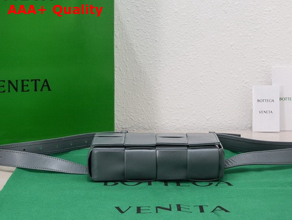 Bottega Veneta Cassette Belt Bag in Thunder Intreccio Calfskin Replica