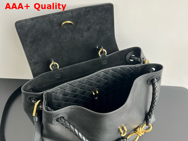 Bottega Veneta Ciao Ciao Top Handle Bag in Black Silky Calf Leather Replica