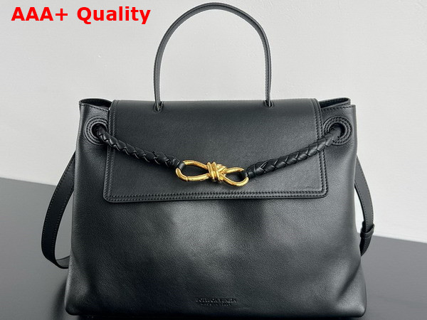 Bottega Veneta Ciao Ciao Top Handle Bag in Black Silky Calf Leather Replica