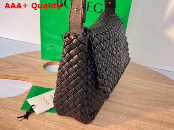 Bottega Veneta Cobble Shoulder Bag Black Lamb Skin Replica