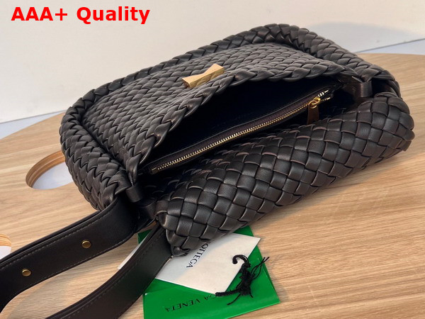 Bottega Veneta Cobble Shoulder Bag Black Lamb Skin Replica