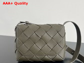 Bottega Veneta Diago Crossbody Bag in Dark Green Grained Intreccio Leather Replica
