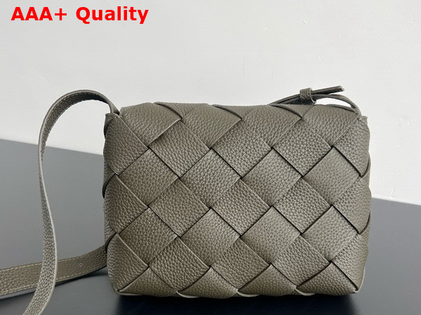 Bottega Veneta Diago Crossbody Bag in Dark Green Grained Intreccio Leather Replica