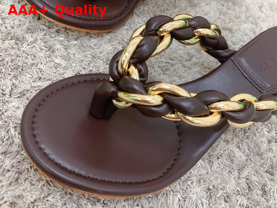 Bottega Veneta Dot Sandals Brown Lambskin Replica