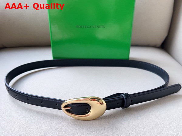 Bottega Veneta Drop Belt in Black Leather Replica