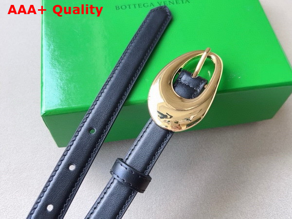 Bottega Veneta Drop Belt in Black Leather Replica
