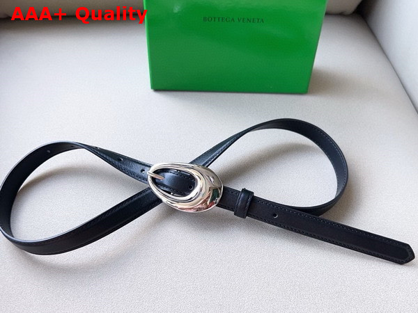 Bottega Veneta Drop Belt in Black Leather Replica