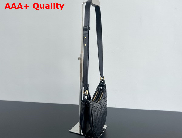 Bottega Veneta Gemelli Messenger Bag in Black Intrecciato Leather Replica