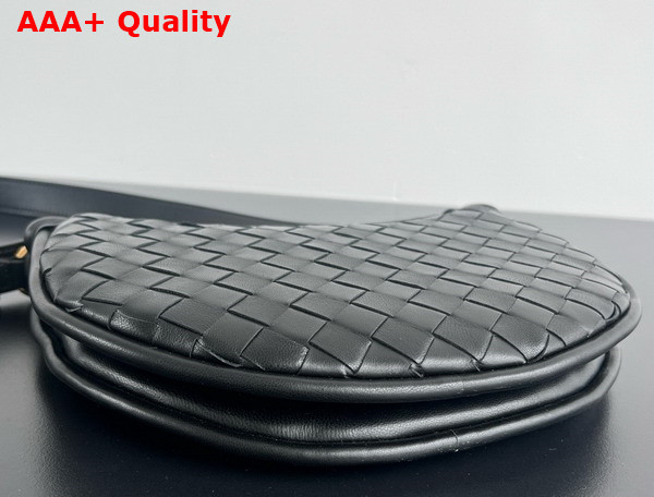 Bottega Veneta Gemelli Messenger Bag in Black Intrecciato Leather Replica