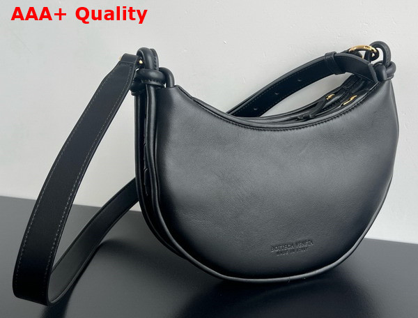 Bottega Veneta Gemelli Messenger Bag in Black Intrecciato Leather Replica