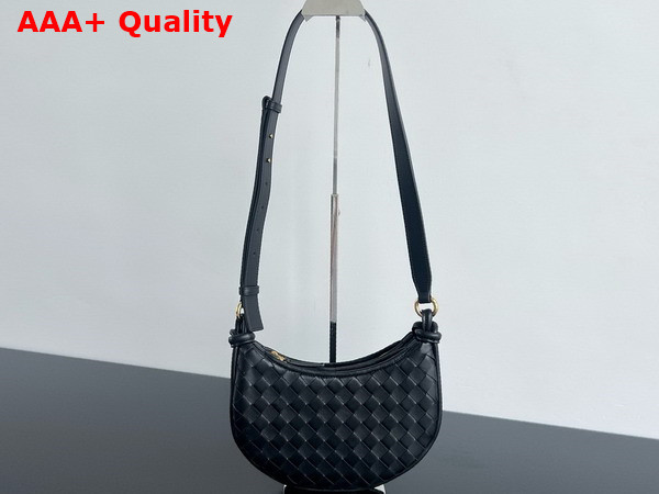 Bottega Veneta Gemelli Messenger Bag in Black Intrecciato Leather Replica