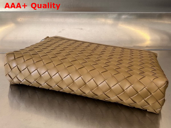 Bottega Veneta Intrecciato Pouch with Wristlet Natural Color Replica