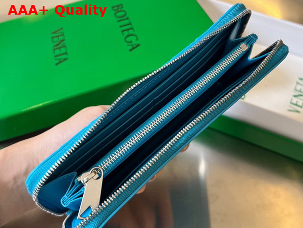 Bottega Veneta Intrecciato Zip Around Wallet in Windswept Calfskin Replica