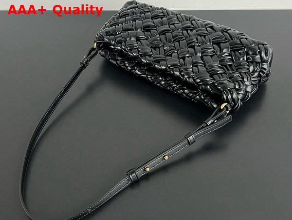 Bottega Veneta Kalimero Cha Cha Black Foulard Intreccio Clutch Replica