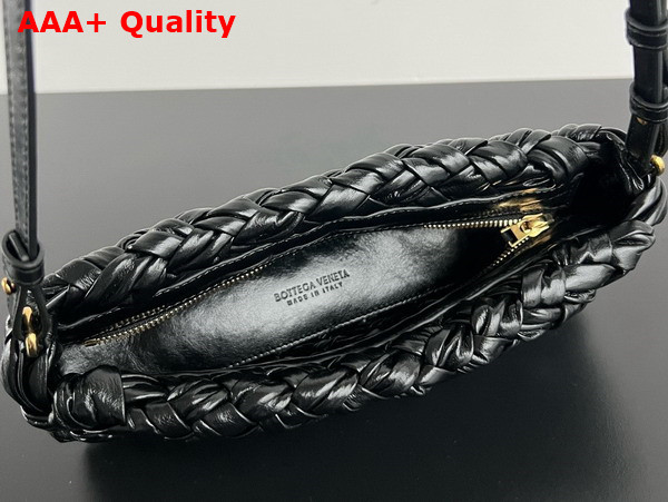 Bottega Veneta Kalimero Cha Cha Black Foulard Intreccio Clutch Replica