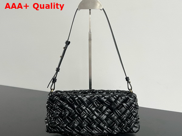 Bottega Veneta Kalimero Cha Cha Black Foulard Intreccio Clutch Replica
