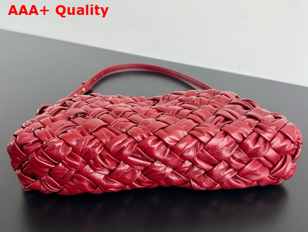 Bottega Veneta Kalimero Cha Cha Clutch in Rosewood Foulard Intreccio Replica