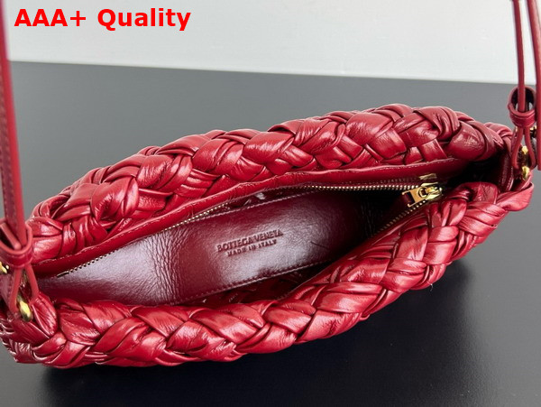 Bottega Veneta Kalimero Cha Cha Clutch in Rosewood Foulard Intreccio Replica