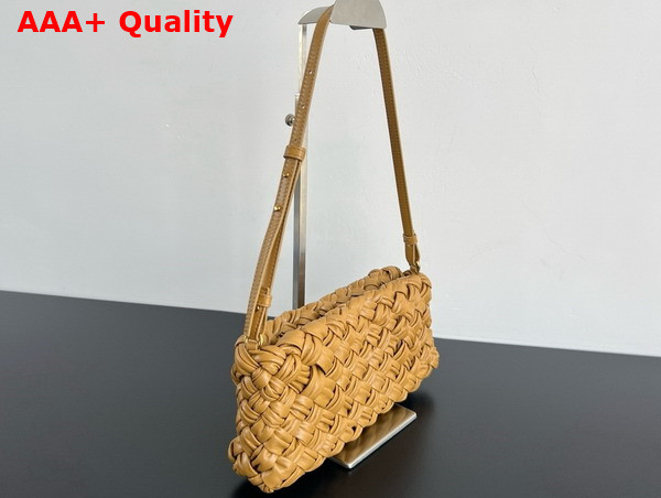 Bottega Veneta Kalimero Cha Cha Dark Praline Foulard Intreccio Clutch Replica
