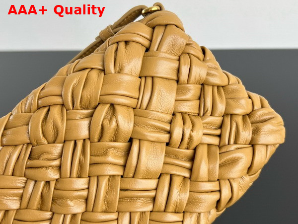 Bottega Veneta Kalimero Cha Cha Dark Praline Foulard Intreccio Clutch Replica