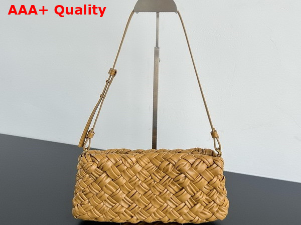 Bottega Veneta Kalimero Cha Cha Dark Praline Foulard Intreccio Clutch Replica