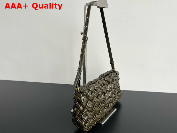 Bottega Veneta Kalimero Cha Cha Olive Oil Foulard Intreccio Clutch Replica