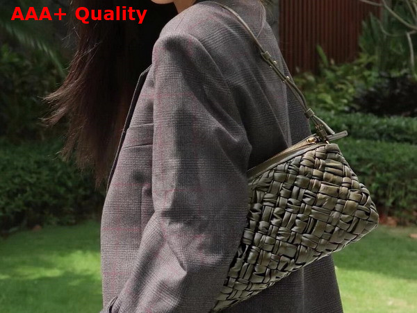 Bottega Veneta Kalimero Cha Cha Olive Oil Foulard Intreccio Clutch Replica