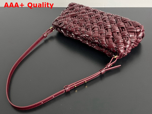 Bottega Veneta Kalimero Cha Cha Rosewood Foulard Intreccio Clutch Replica