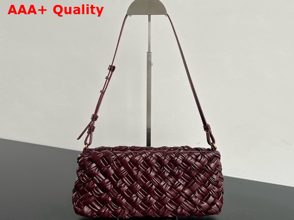 Bottega Veneta Kalimero Cha Cha Rosewood Foulard Intreccio Clutch Replica